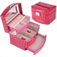 thumbnail image 3 of Greensen 3 Layers Jewelry Necklace Ring Storage Box Case Lady Gift Home Supplies ,Jewelry Box, 3 Layers Jewelry Box, 3 of 4