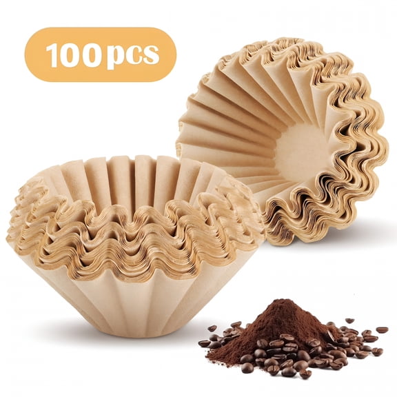 ACDANC Unbleached Coffee Filters 8-12 Cup (Natural Unbleached,50 Pieces) 2 Pack