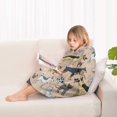 thumbnail image 4 of Cute Cartoon Dog Blanket Hoodies for Kids 6-13YR Oversize Wearable Blanket Hoodies for Boys Girls Teens, 4 of 7