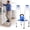 Bariatric, variant on Bariatric DoubleSafe Deluxe Step Stool/Footstool with Dual Handle/Handrail, Height Adjustable. Modern White/Blue Design. Padded Non-Slip Hand Grips