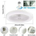 thumbnail image 4 of Compact E27 Ceiling Fan Light with Remote Control for Efficient Air Circulation, 4 of 7