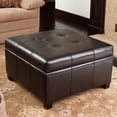 thumbnail image 2 of Pemberly Row Modern / Contemporary Storage Ottoman in Espresso, 2 of 6
