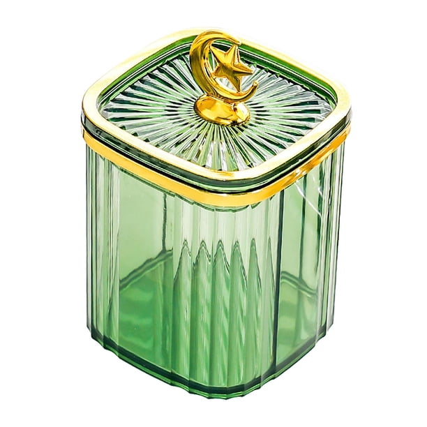 Tarro de caramelos, contenedor portátil para almacenar alimentos, azúcar, galletas y alimentos secos. verde medio