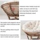 thumbnail image 3 of Round Tufted Chair Cushion with Hanging Mattress (White, 100cm*100cm), 3 of 4