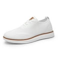 thumbnail image 1 of Zapatillas Bruno Marc de Punto de Malla Flex con Cordones Blancas Talla 10.5, 1 of 9