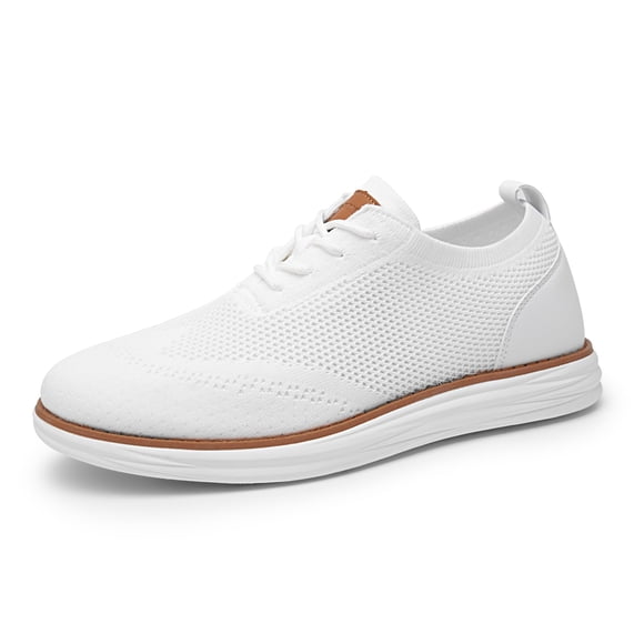 Zapatillas ligeras blancas Bruno Marc para hombre KnitFlex Breeze