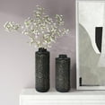 thumbnail image 5 of LuxenHome Set of 2 Black and Gold Metal Bottle Vases, 5 of 6