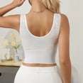 thumbnail image 5 of Women's Front Closure Corset, Lace Longline Bra, Plus Size Bras, Shapewear For Women, Top Bras With Support And Push Up, Shapewear Tank Tops White XXL, 5 of 6