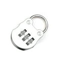 thumbnail image 1 of Shackle Combination Lock, Digit Outdoor  High Security Zinc Alloy  For Traveller For Package Silver Gray, 1 of 1
