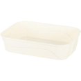 thumbnail image 1 of ZOUSSIQI Cat Litter Box, Kitten Potty Pan, Prevent Sand Leakage, Open Litter Box, Open Kitty Litter Pan Open Top Cat Litter Tray for Kitty Rabbit, White CA919-61764, 1 of 7