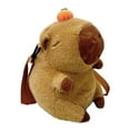 thumbnail image 4 of amagogo Plush Capybara Backpack Funny Casual Lightweight Fashion Stuffed Animal Backpack Brown, 4 of 9