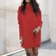 thumbnail image 2 of Vestido de punto de mujer para otoño-invierno: poliéster, cuello redondo, manga larga, informal, 2 of 4