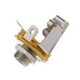 thumbnail image 3 of 10 Pcs 1/4'' 6.35mm Stereo Socket Jack Female Connector Panel Mount Solder Chassis o Speaker Adapter Cable Connector, 3 of 6