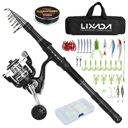 Spinning Rod kit Kit Line Lures Reel Combo Pole With Reel Line Lures Set Rod And Reel Combos Pole With Set With Carry Buzhi Xinzy Reel Rod Set Set Combo Reel Set Set