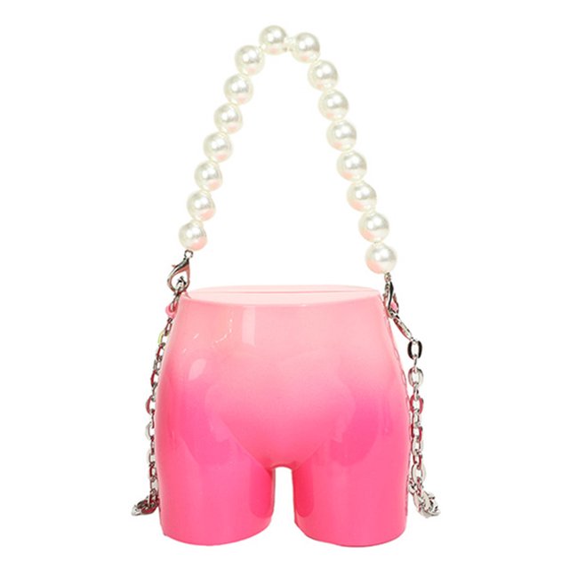 Bolso Bandolera Acrílico para Mujer Bolso Bandolera Con Cadena Bolso Comprador (rosa)