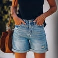 thumbnail image 3 of Joernso Jean Shorts for Women High Waisted Ripped Distressed Denim Shorts Summer Stretchy Casual Shorts with Pockets, 3 of 7