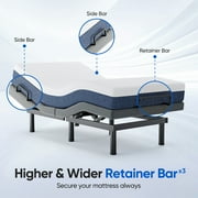 Cottinch Upgrade Adjustable Bed Frame Metal Bed Base with Remote,Head & Foot Incline,Adjustable Legs,More Stable,Twin