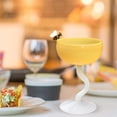 thumbnail image 3 of Vasos de yogur de vidrio de colores resistentes al calor con patas, s pequeños para , copas de postre, para frutas, Bar, cócteles, , base blanca amarilla Macarena Cuencos de postre de copa, 3 of 7