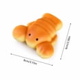 thumbnail image 2 of Toast Bread Squishy Toy, Golden Cute Animal Shaped Bread Stress Ball, Slow Rising Squeeze Fidget Toy, Anxiety Relief Stress Relief Sensory Toy for Adults, Bakery Desk Decor Christmas Gift, 2 of 7
