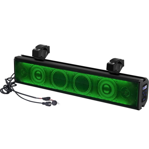 "KORBROS 26"" Waterproof UTV Soundbar with Bluetooth Audio System, Black, 1 Piece"