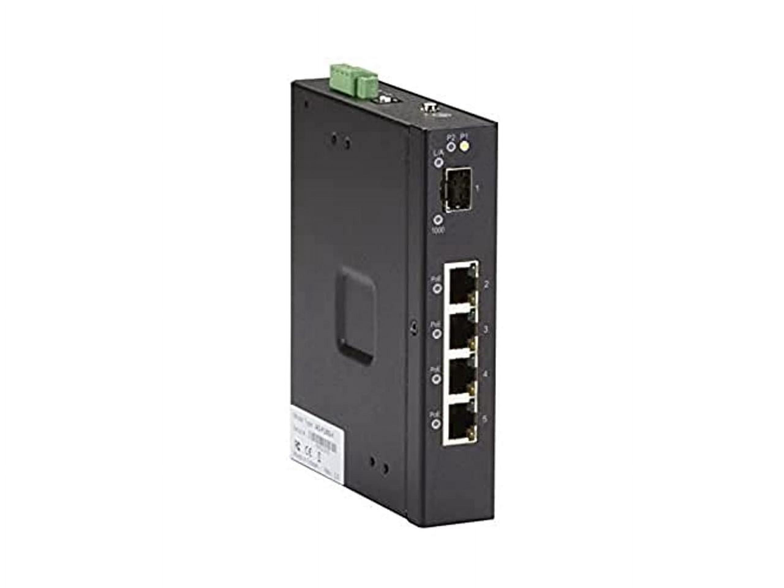 Black Box 5-Port Industrial Gigabit Ethernet Switch PoE+ Extreme Temperature