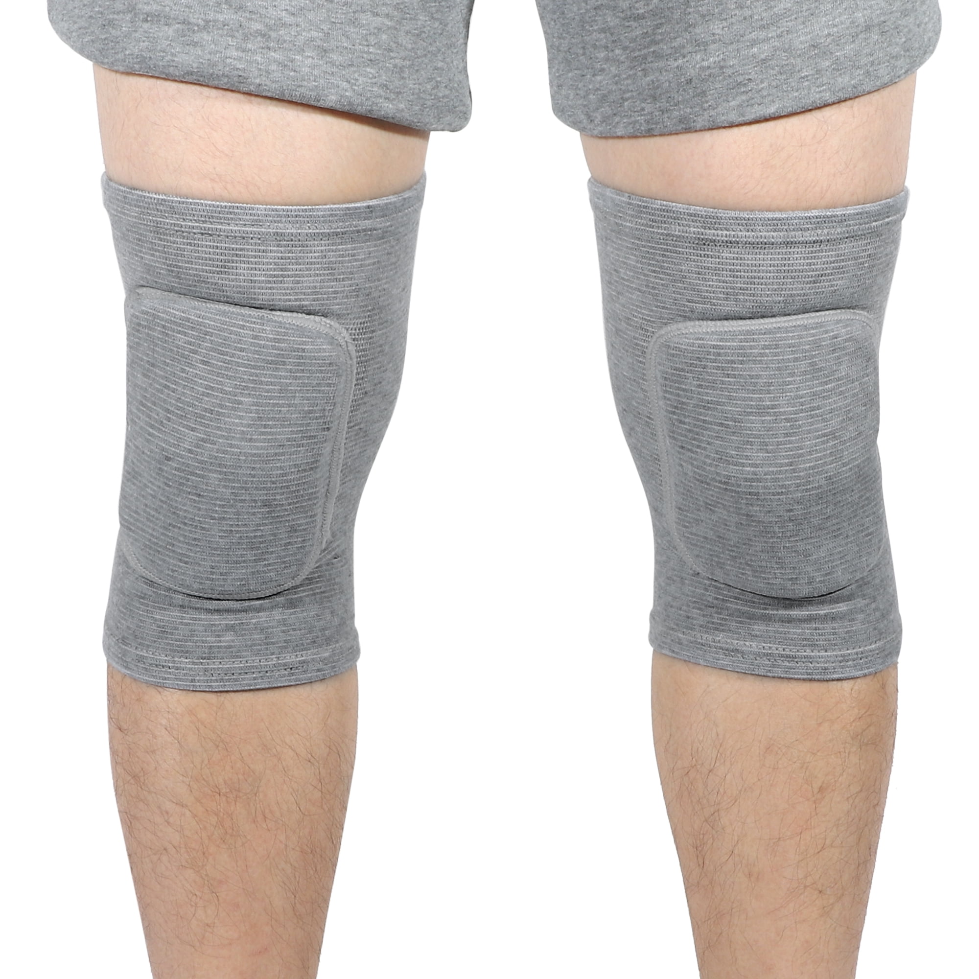 Unique Bargains 1 Pair Knee Brace Protection Sponge Knee Pads Knee Support Gray Size L
