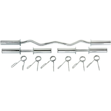 Weider - Olympic Curl Bar & Dumbbell Bars (includes Knurled Hand (Best Olympic Dumbbell Handles)