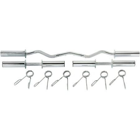 Weider Olympic Curl Bar and Dumbbell Bars with Knurled Hand