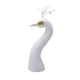 thumbnail image 4 of Adorno de cabeza de pavo real, decoración para coche de boda, adorno artesanal, flor blanco, 4 of 9