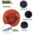 thumbnail image 4 of Homirary XXL Oversize Bucket Hat Reversible, Fisherman Sun Cap with Chin Strap, Travel Beach Outdoor Hat for Men & Women, Black / Orange, 1 Pack, 4 of 6