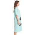 thumbnail image 2 of Just Love Short Sleeve Nightgown Oversized Screen Print Sleep Dress for Women (Aqua - I Love Jesus, X-Large), 2 of 3