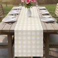 thumbnail image 6 of Table Runners 70 Inches Long Dress Scarves, Beige Buffalo Check Farmhouse Coffee/Dining/Kitchen Table Decor, Holiday Table Runner, Farmhouse Boho Plaid Vintage Rustic 13x70 Inch, 6 of 9
