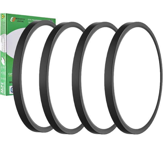 Paquete de 4 lámparas de techo FY Wisdom Fly de 40 cm, 32 W, 3000-6000 K