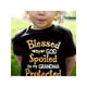 thumbnail image 1 of Soft Cotton Girls' T-Shirt with " By God, Spoiled By Grandma" Print - Casual Crew Neck, Short Sleeve, Machine Washable - Perfect for Summer, 1 of 7