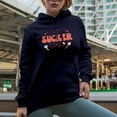 thumbnail image 2 of I Am a Sucker for You, Sweet & Romantic Retro Valentine's Day Gift, Navy Blue Hooded Sweatshirt or Hoodie, 2XL, 2 of 5