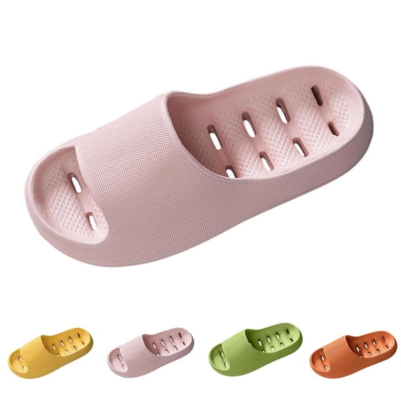 Agkizg Women Bathroom Slippers, Shower Shoes, Eva Shower Slides with Drainage Holes Quickly Dry Comfortable Casual Indoor Home Summer Bathroom Sandals