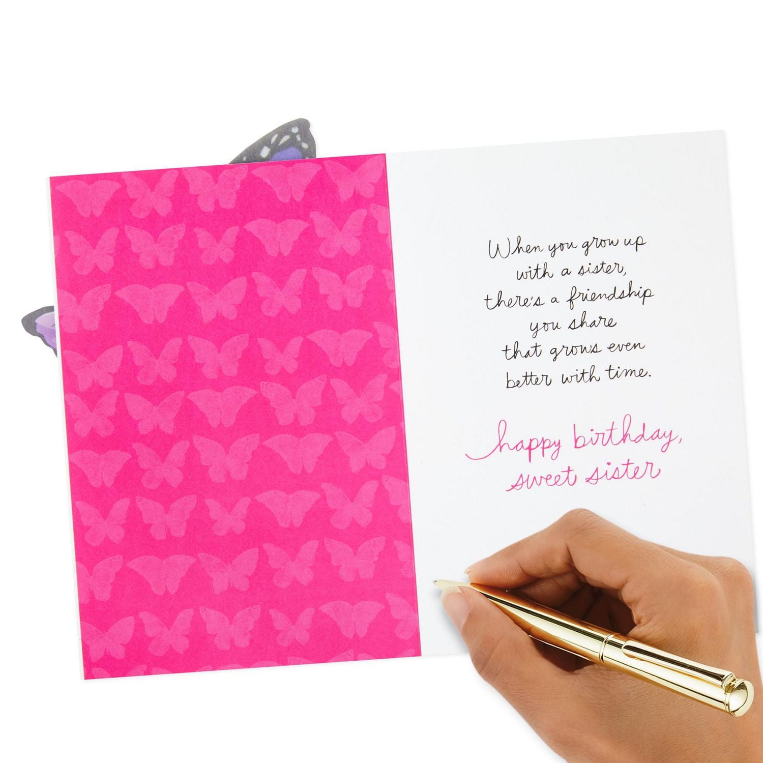 Carte de fête pour une sœur – Signature de Hallmark (Papillons)