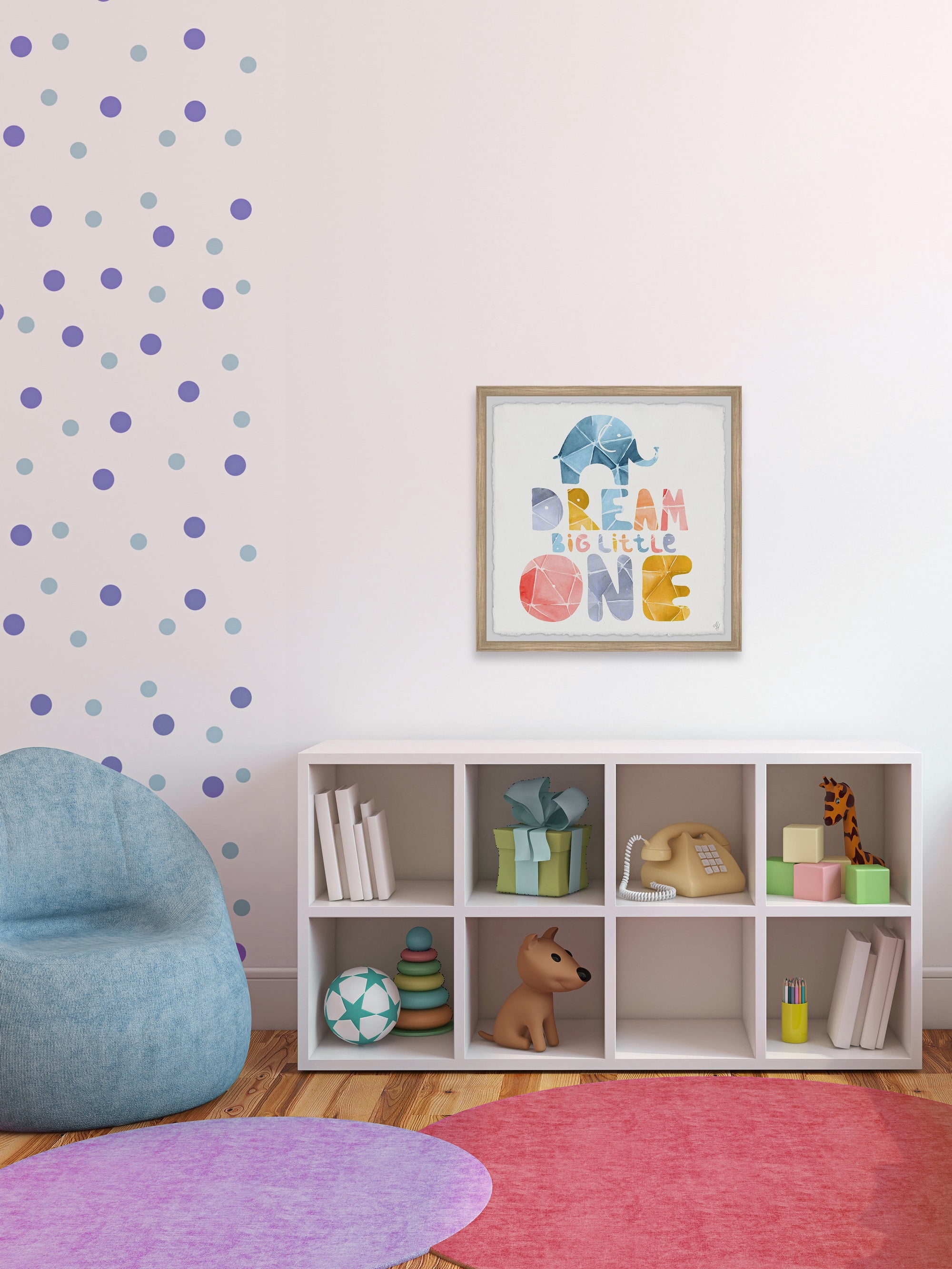 Marmont Hill Paper fold Dream Big Little One Framed Wall Art, 12.00" x 1.50"