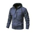 thumbnail image 3 of Spring And Autumn Punching Jacket Coat Casual Men Hooded Solid Color Men Jacket Outdoor Sports Set Men'S Suits Navy L, 3 of 3