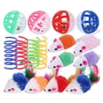 thumbnail image 1 of Assortiment de Jeu pour Chat : Ensemble de 16 Pcs 3 Comprend des Balles Colorées, des Jouets en Cuir, des Balles Cloche et des Jouets à Ressort - Fabriqué en PP, Métal et Polyester, Emballé dans un Sac OPP pour le Divertissement des Félins, 1 of 5