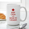thumbnail image 6 of CafePress - Keep Calm Move To Canada Large Mug - 15 oz Ceramic Large White Nolvety Mug, 6 of 6
