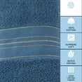 thumbnail image 3 of Hand Towel 4 pack strips 35x75cm cotton quality soft absorbent small towel bathroom, 3 of 5