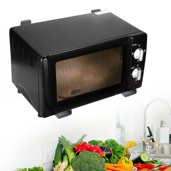 Stainless Steel Adjustable Microwave Shelf Bracket - Wall Mounted & Foldable