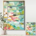 thumbnail image 2 of Handpainted Abstract Flowers in Blue and Pink - Cabin & Lodge Framed Canvas, 2 of 3