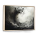 thumbnail image 2 of Designart "Tempestuous Dance Grey Storm I" Landscapes Floater Framed Canvas Print, 2 of 7
