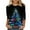 01-Blue, variant on Christmas Tops for Women Xmas Tree Printed Sweatshirt Crewneck Pullover 3/4 Sleeve Tops Tshirt Sweaters Tops Holiday Tops Sport Activewear Office Work Tee Shirts 01-Blue L