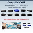 thumbnail image 5 of Replacement Remote Control for Roku Player (RK-H2) - Compatible with Roku Express, Premiere, Box, Player & Roku 1/2/3/4, Easy Setup, Shortcut Keys, 1 Pack (Not for Roku Stick/TVs), 5 of 7