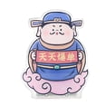 thumbnail image 3 of Chinese God of Wealth Nodding Miniature Car Dashboard Ornament Desktop Toy 8x10.5cm Table Decoration for Housewarming Gift D, 3 of 9