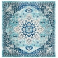thumbnail image 3 of SAFAVIEH Madison Dalia Oriental Area Rug, Teal/Navy, 5' x 5' Square, 3 of 16