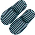 thumbnail image 2 of Eoperou Foldable Unisex Stripe Print Non-Slip Thicken Outdoor Hotel Travel Slippers, 2 of 4